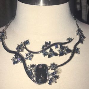 NWOT St. John blue and gray crystal necklace